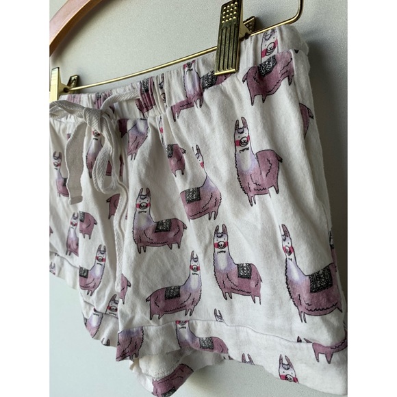 XS, MINKPINK, cream and purple llama print pajamas - Picture 2 of 7